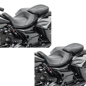 2x sete egnet for Harley Davidson Touring 09-24 komfortsete Craftride CV svart økonomisett