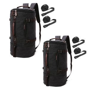 2x Rucksack Craftride VG8 Hecktasche Vintage 35Ltr inkl. Spanngurte schwarz Spar-Set_1