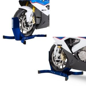 2x Vorderradhalterung ConStands Easy-Plus Motorradständer bis 21 Zoll blau Spar-Set_1