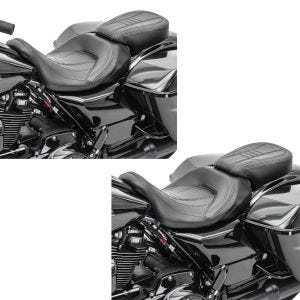 2x Sitzbank für Harley Street Glide 09-20 Komfortsitzbank Craftride CV schwarz Spar-Set_1