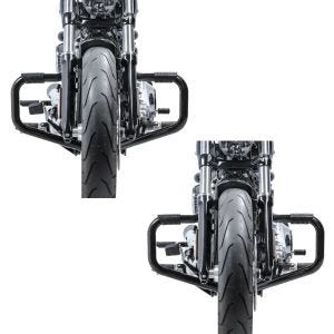 2x Sturzbügel Craftride Mustache II für Harley Davidson Softail 18-21 in schwarz Spar-Set_1