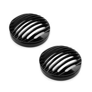 2x Scheinwerfer Grill Harley Sportster Forty-Eight 48 10-20 schwarz von Craftride Spar-Set_1