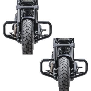 2x Sturzbügel Mustache II für Harley Softail Fat Bob 114 18-21 schwarz Spar-Set_1