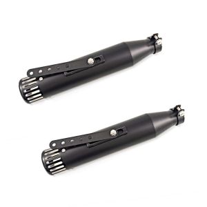 2x Craftride Endschalldämpfer Harley Sportster 883 Iron Auspuff Straight schwarz Spar-Set_1