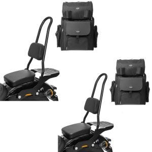 2x Sissybar CSXL + Hecktasche für Harley Softail Street Bob 18-20 abnehmbar mit Gepäckträger Craftride Spar-Set_1