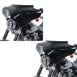 2x Batwing Verkleidung für Harley Davidson Road King / Softail / Fat Boy Craftride schwarz Spar-Set_1