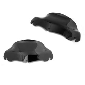 2x Windschild Wave 9" für Harley-Davidson Electra-Street Glide 14-21 schwarz Craftride Spar-Set_1