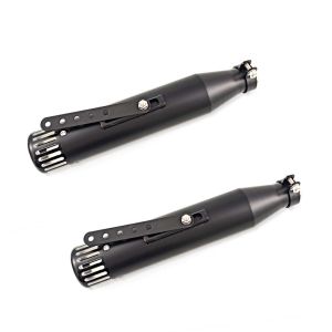 2x Craftride Endschalldämpfer Triumph Bonneville T100 Auspuff Straight schwarz Spar-Set_1