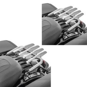 2x bagasjehylle egnet for Harley Davidson Electra Glide, Street Glide, Road King 09-24 Craftride økonomisett