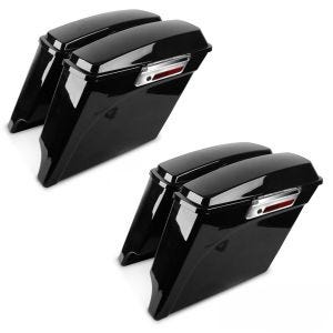 2x Seitenkoffer Set für Harley Davidson Electra Glide Standard (FLHT) 96-10 Craftride Stretched 35Ltr schwarz Spar-Set_1