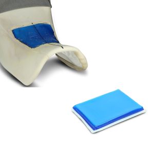 2x gelpute innebygd pute XL egnet for motorsykkelsete 25x20x1,5 cm økonomisett