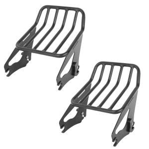 2x Gepäckträger W1 Abnehmbar für Harley Davidson Touring Modelle 2009-2021 schwarz Craftride Spar-Set_1