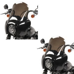 2x Lampenmaske MG5 für Harley Softail Street Bob 18-20 Lampen Verkleidung rauchgrau Craftride Spar-Set_1