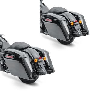 2x Seitenkoffer Stretched für Harley Davidson Street Glide (FLHX) 14-20 Latch Black Craftride Spar-Set_1