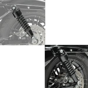 2x Stoßdämpfer 11,9 Zoll Harley Davidson Sportster 883 Iron 09-20 Craftride schwarz Spar-Set_1