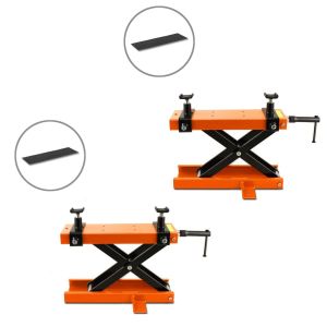 2x Hebebühne ConStands Mini-Lift Scherenheber inkl. Gummimatte bis 500kg in orange Spar-Set_1