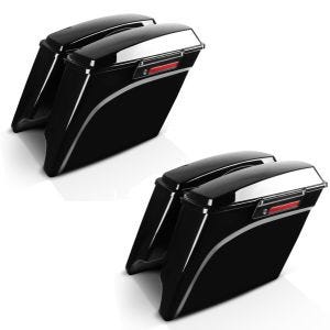 2x Seitenkoffer Set Harley Davidson Touring 94-13 Craftride Stretched 35Ltr Black Latch Spar-Set_1