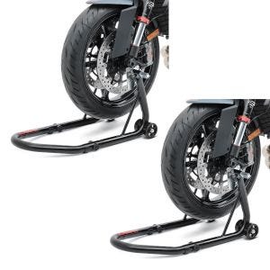 2x reparasjonsstativ forhjul ConStands Racing S motorsykkelstativ V-mount økonomisett