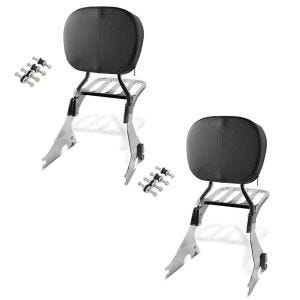 2x Sissy Bar mit Gepäckträger und Docking Kit für Harley Davidson Sportster 1200 Custom 04-20 chrom Craftride Spar-Set_1