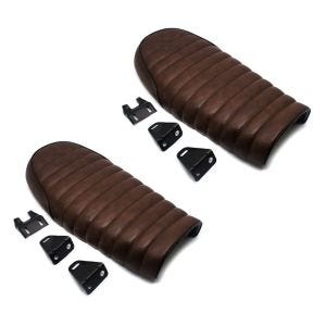 2x Sitzbank für Cafe-Racer oder Scrambler Umbau Craftride Flat braun Spar-Set_1