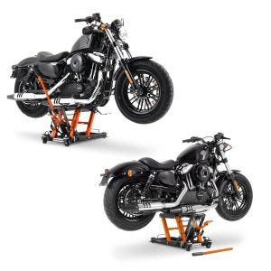 2x Hebebühne ConStands Mid-Lift L Motorradheber für Harley und Chopper bis 680kg in orange Spar-Set_1