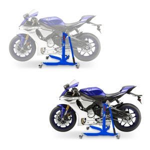 2x Zentralständer Yamaha YZF-R1 15-21 blau Motorradheber ConStands Power-Classic Spar-Set_1