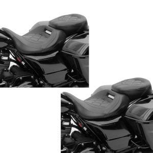 2x Sitzbank für Harley Street Glide Special 15-21 Craftride RH3 schwarz Spar-Set_1