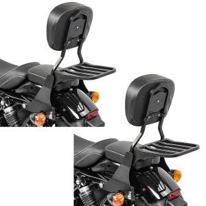 2x Sissybar Harley Sportster 883 Iron (XL 883 N) 09-20 Craftride Fast Driver-S inkl. Gepäckträger schwarz Spar-Set_1