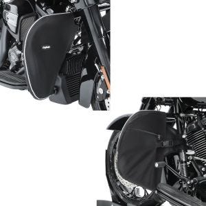 2x Sturzbügel Spritzschutz für Harley Davidson Touring 1980-2021 Beinwärmer Craftride Spar-Set_1