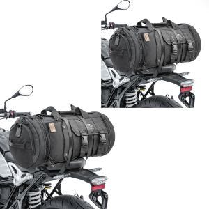 2x Hecktasche Bagtecs TB8 Gepäckrolle inkl. Spanngurte 35Ltr in schwarz Spar-Set_1