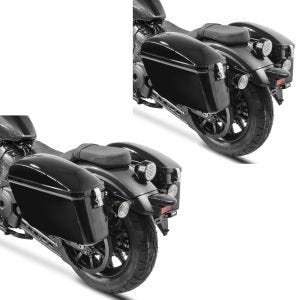 2x Seitenkoffer Set Craftride Dallas je 23Ltr für Custombikes in schwarz Spar-Set_1