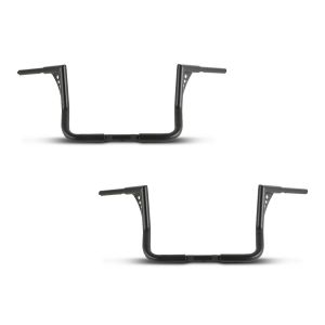2x Lenker Ape Hanger 12" für Harley Street Glide 06-20 schwarz Craftride Spar-Set_1