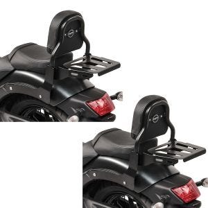 2x Sissy Bar XS3 für Kawasaki Vulcan S / Café 15-20 mit Gepäckträger schwarz Craftride Spar-Set_1