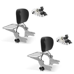 2x Sissy Bar + Gepäckträger + Docking-Kit für Harley Electra Glide Standard 97-08 chrom Craftride Spar-Set_1