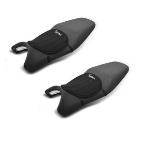 2x Gel Sitzkissen Tourtecs Neopren M Gelkissen Sitzauflage in schwarz Spar-Set_1
