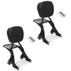 2x Sissybar für Harley Davidson Sportster 883 Iron 09-20 Craftride inkl. Gepäckträger und Docking Kit schwarz Spar-Set_1