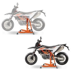 2x Zentralständer KTM 690 SMC / R 19-21 orange Motorradheber ConStands Power-Classic Spar-Set_1