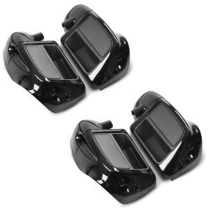 2x Beinschild für Harley Davidson Road Glide 15-20 Craftride belüftet schwarz Spar-Set_1