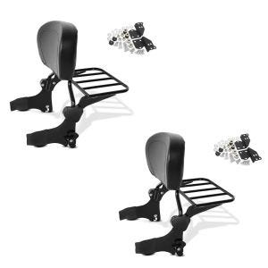 2x Sissy Bar + Gepäckträger + Docking-Kit für Harley-Davidson Electra Glide Standard 97-08 schwarz Craftride Spar-Set_1
