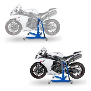 2x Zentralständer Yamaha YZF-R1 07-14 blau Motorradheber ConStands Power-Classic Spar-Set_1