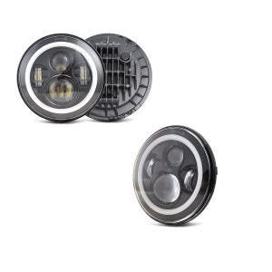 2x LED Scheinwerfer 7" für Harley Davidson Street Glide / Special DRL Craftride schwarz Spar-Set_1
