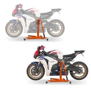 2x Zentralständer Honda CBR 1000 RR Fireblade 08-16 orange Motorradheber ConStands Power-Classic Spar-Set_1