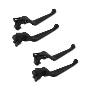 2x bremsespak og clutchspaksett Grep egnet for Harley Davidson Dyna Sportster Softail Touring 96- svart Craftride økonomisett
