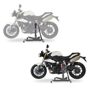 2x Zentralständer Triumph Speed Triple / R / S 11-20 grau Motorradheber ConStands Power-Classic Spar-Set_1