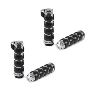 2x styrehåndtak 1" Craftride CG4 CNC aluminium egnet for Kawasaki Yamaha Suzuki Honda krom økonomisett
