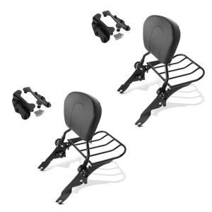 2x Sissy Bar + Gepäckträger + Docking-Kit für Harley Street Glide 09-13 schwarz Craftride Spar-Set_1