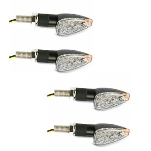 2x LED-indikatorer motorsykkel Lumitecs KP12 E-merke 2 deler front-bak sparesett
