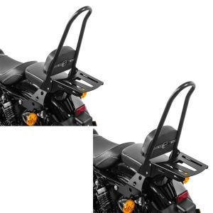 2x Sissybar Harley Sportster 1200 Iron 18-20 Craftride Fast Rider-XL inkl. Gepäckträger schwarz Spar-Set_1