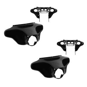 2x Batwing Verkleidung für Harley Davidson Street Glide 06-13 Craftride Innen und Aussen schwarz Spar-Set_1