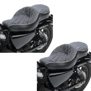 2x Doppel Sitzbank für Harley Davidson Sportster 04-20 Sitz Fahrer Beifahrer DB1 Craftride Spar-Set_1